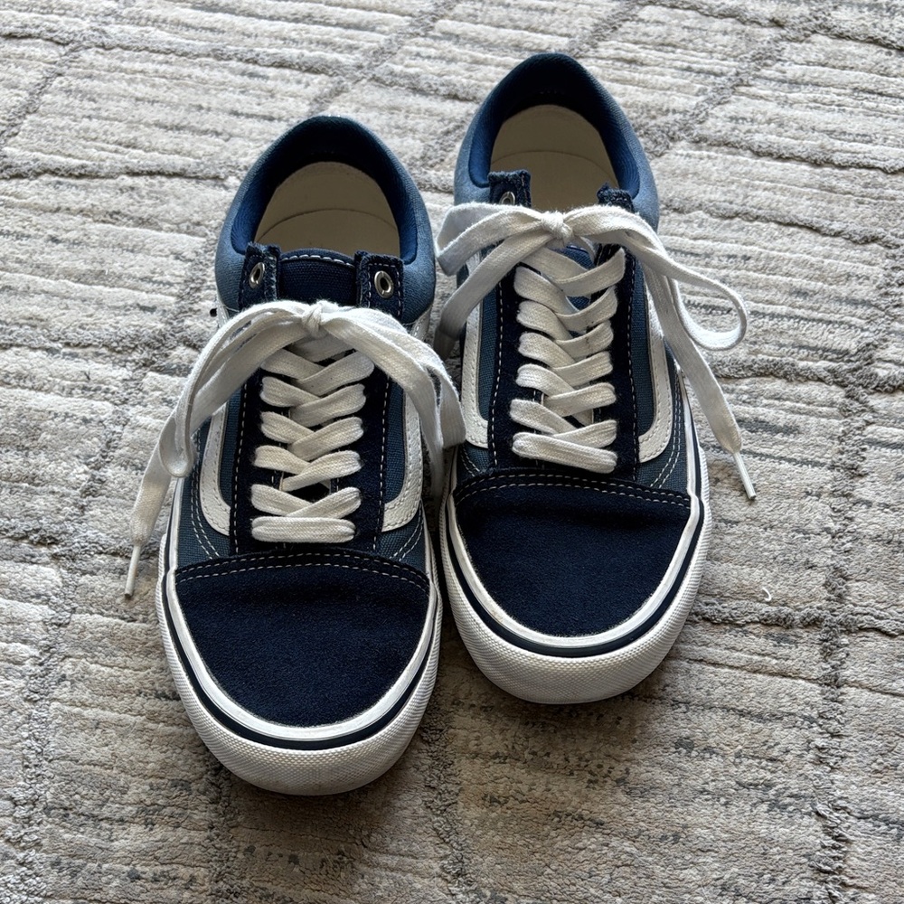 Vans Dark Blue and White Sneakers